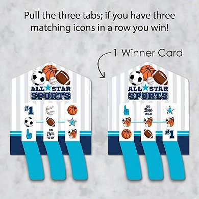 Big Dot Of Happiness Go, Fight, Win Sports Party Game Cards Pull Tabs 3 ...