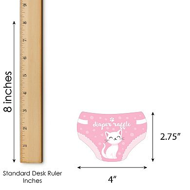 Big Dot Of Happiness Purr-fect Kitty Cat Kitten Meow Baby Shower Diaper Raffle Game - 24 Ct