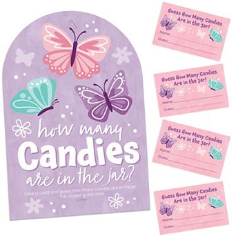Big Dot Of Happiness Beautiful Butterfly Baby Or Birthday Candy Guessing Game