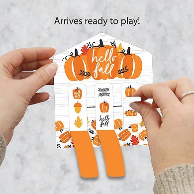Big Dot Of Happiness Fall Pumpkin - Halloween Or Thanksgiving Game Pull Tabs 3-in-a-row 12 Ct