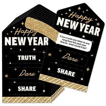 Big Dot Of Happiness Hello New Year Nye Party Game Cards Truth, Dare, Share Pull Tabs 12 ct