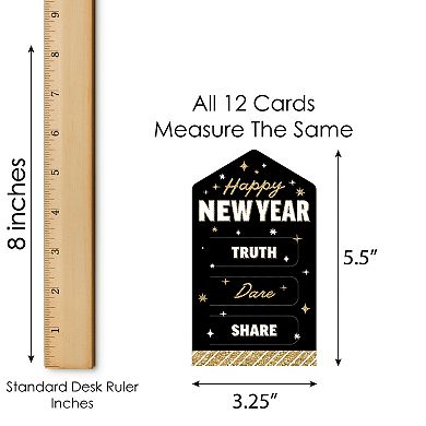 Big Dot Of Happiness Hello New Year Nye Party Game Cards Truth, Dare, Share Pull Tabs 12 Ct
