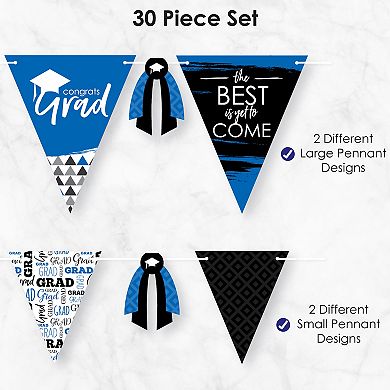 Big Dot Of Happiness Blue Grad Best Is Yet To Come Party Decoration Triangle Banner 30 Pc