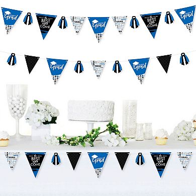 Big Dot Of Happiness Blue Grad Best Is Yet To Come Party Decoration Triangle Banner 30 Pc