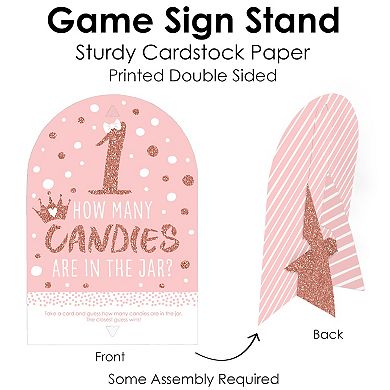 Big Dot Of Happiness 1st Birthday Hide & Find Game - Little Miss Onederful Scavenger Hunt, 48 Pieces & Sign