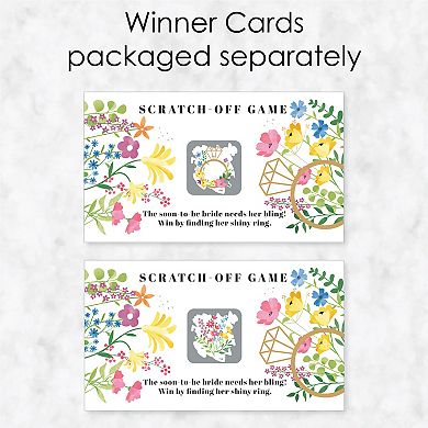 Big Dot Of Happiness Wildflowers Bride Boho Floral Party Game Scratch Off Cards 22 Count