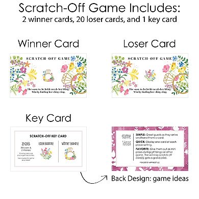 Big Dot Of Happiness Wildflowers Bride Boho Floral Party Game Scratch Off Cards 22 Count