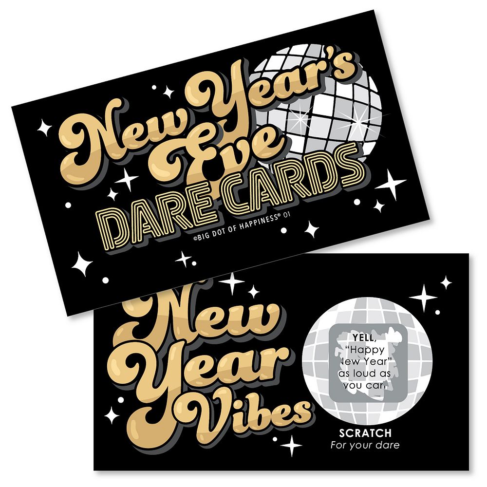 Big Dot Of Happiness Disco New Year - Groovy Nye Party Game Scratch Off ...