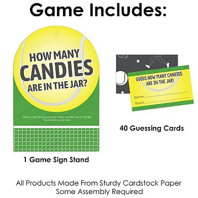 Big Dot Of Happiness You Got Served Tennis Baby Shower Or Birthday Party Candy Guessing Game