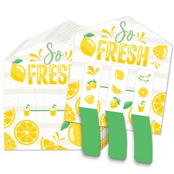 Big Dot Of Happiness So Fresh - Lemon - Game Pickle Cards - Pull Tabs 3-in-a-row - Set Of 12