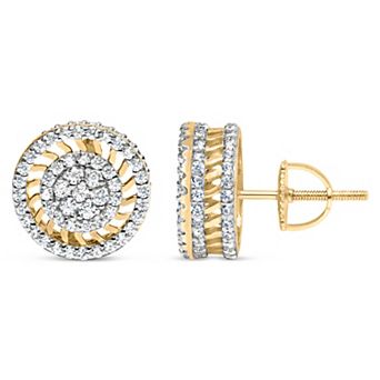 Haus of Brilliance 10k Gold 1 Carat T.W. Diamond Stud Earring
