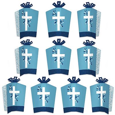 Big Dot Of Happiness Elegant Cross Centerpieces – 10 Pack Fold & Flare Table Decor For Religious Parties
