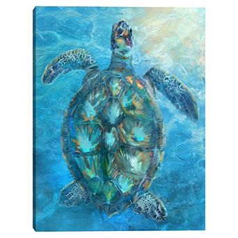 Masterpiece Turtle Serenity I by Studio Arts Canvas Wall Art