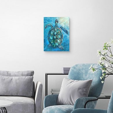 Masterpiece Turtle Serenity I by Studio Arts Canvas Wall Art