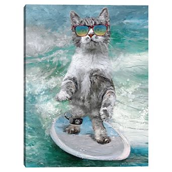 Masterpiece Catch the wave of excitement with Wave Riders II by Studio Arts Canvas Wall Art