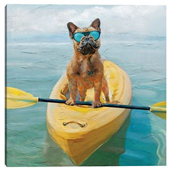 Masterpiece Kanine Kayak by Studio Arts Canvas Wall Art
