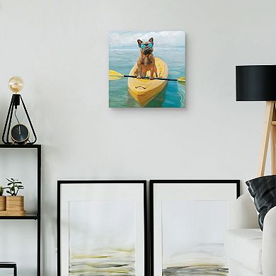 Masterpiece Kanine Kayak by Studio Arts Canvas Wall Art
