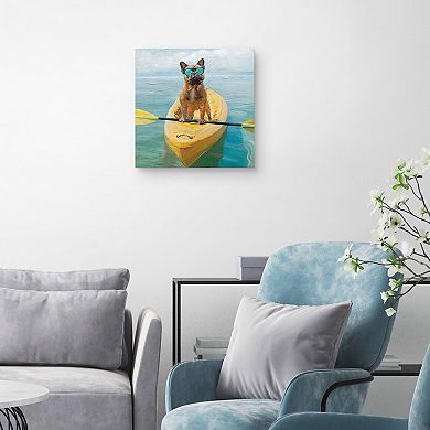 Masterpiece Kanine Kayak by Studio Arts Canvas Wall Art