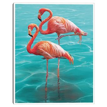 Masterpiece Flamingo Duet by Studio Arts Framed Wall Art
