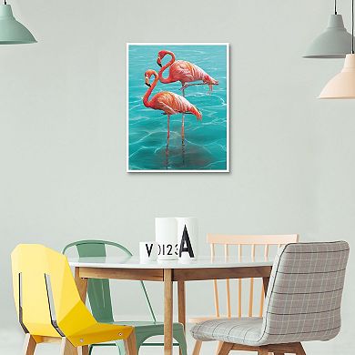 Masterpiece Flamingo Duet by Studio Arts Framed Wall Art