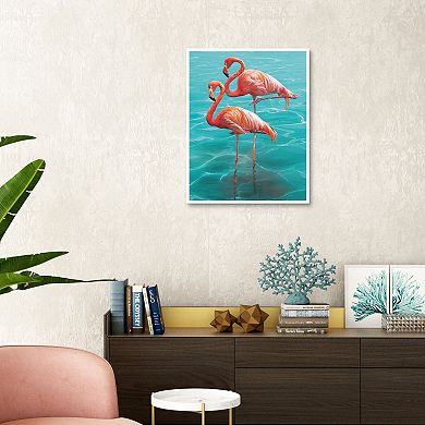 Masterpiece Flamingo Duet by Studio Arts Framed Wall Art
