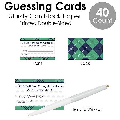 Big Dot Of Happiness Par-tee Time Golf Birthday Or Retirement Party Game Candy Guessing Game