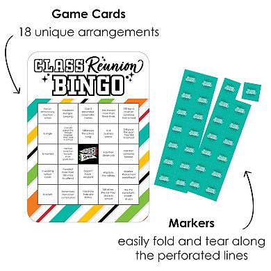 Big Dot Of Happiness Still Got Class - Find The Guest - Reunion Party Shaped Bingo Game 18 Ct