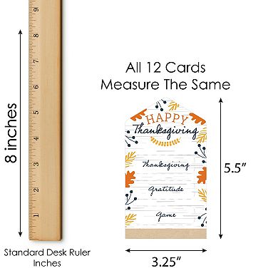 Big Dot Of Happiness Happy Thanksgiving Fall Party Game Cards Gratitude Game Pull Tabs 12 Ct