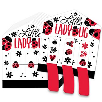 Big Dot Of Happiness Happy Little Ladybug - Game Pickle Cards - Pull Tabs 3-in-a-row - Set Of 12