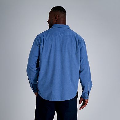 Big & Tall Haggar Long Sleeve Casual Cotton Corduroy Shirt