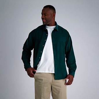 Big & Tall Haggar Long Sleeve Casual Cotton Corduroy Shirt