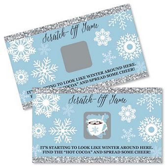 Big Dot Of Happiness Winter Wonderland - Snowflake Holiday Party Game Scratch Off Cards 22 ct