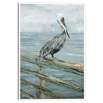 Masterpiece Pierside Pelican by Studio Arts Framed Wall Art
