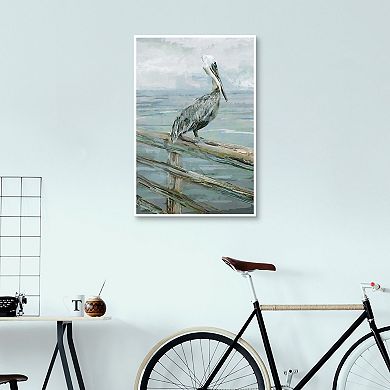 Masterpiece Pierside Pelican by Studio Arts Framed Wall Art