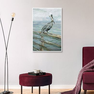 Masterpiece Pierside Pelican by Studio Arts Framed Wall Art