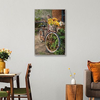 Masterpiece Sunflower Bicycle by Studio Arts Framed Wall Art