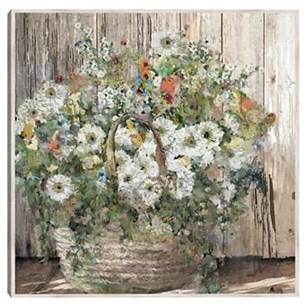 Masterpiece Country Flower Basket By Studio Arts Framed Wall Art