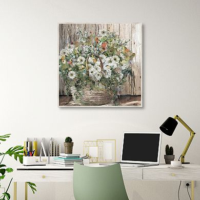 Masterpiece Country Flower Basket By Studio Arts Framed Wall Art