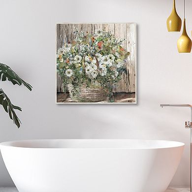 Masterpiece Country Flower Basket By Studio Arts Framed Wall Art