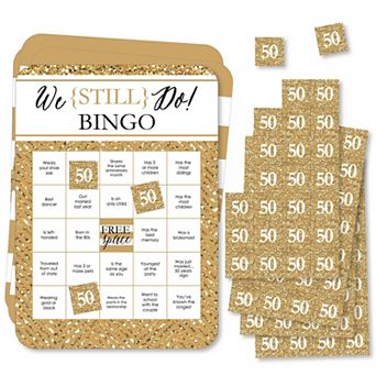 Big Dot Of Happiness We Still Do 50th Wedding Anniversary - cards & Markers Bingo Game 18 ct