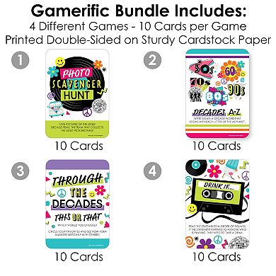Big Dot Of Happiness Through The Decades - Party Games Gamerific Bundle