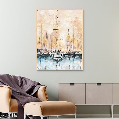 Masterpiece Twilight Masts Portrait by Studio Arts Framed Wall Art