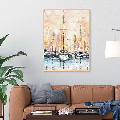 Masterpiece Twilight Masts Portrait by Studio Arts Framed Wall Art