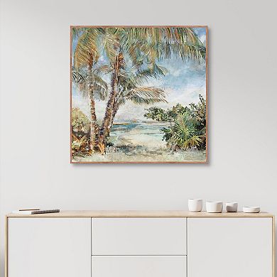 Masterpiece Just Beyond the Palms By Studio Arts Framed Wall Art