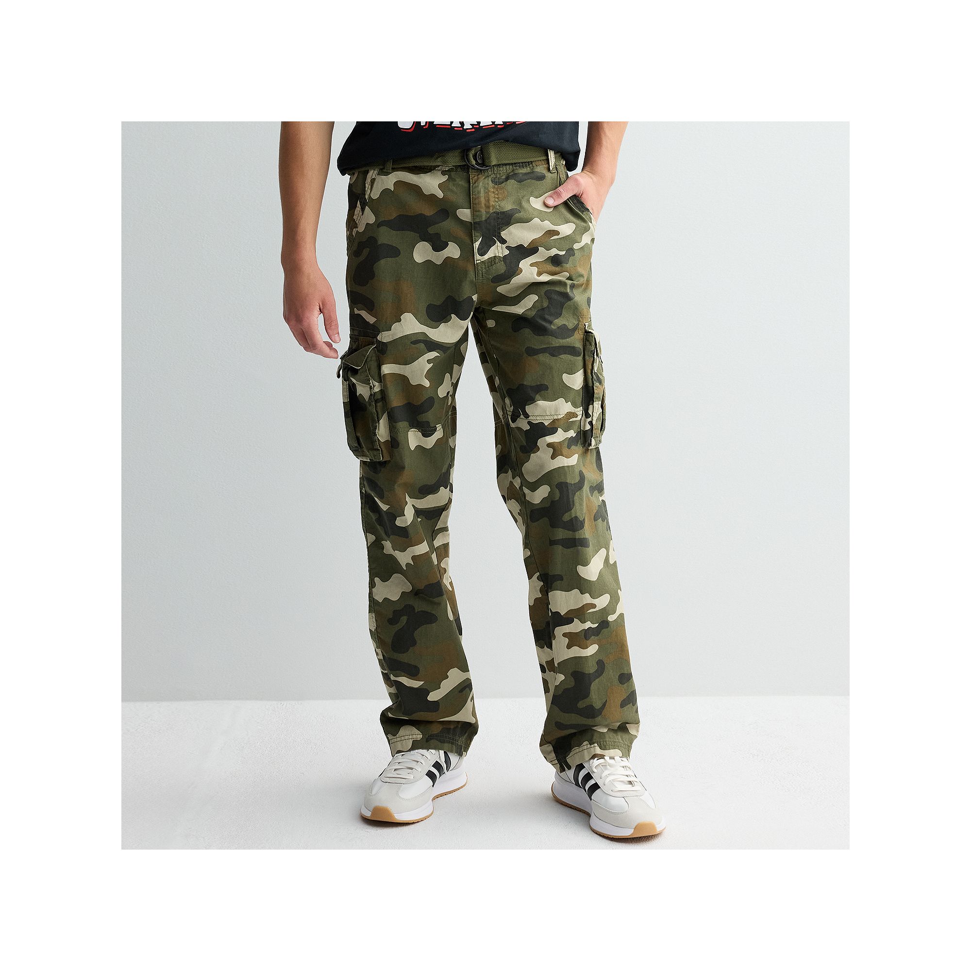 Mens Hollywood Jeans Belted Cargo Pants, Size: 30 X 32, Sage Green