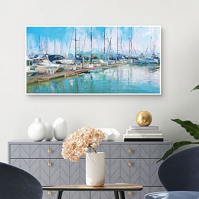 Masterpiece Summer Harbor by Studio Arts Framed Wall Art