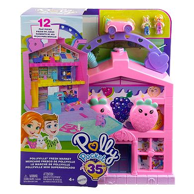 Polly Pocket Micro Dolls, Food Toys & Fresh Market Playset