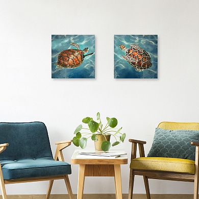 Masterpiece Loggerhead I & II by Studio Arts Canvas Wall Art