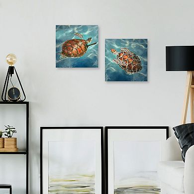 Masterpiece Loggerhead I & II by Studio Arts Canvas Wall Art
