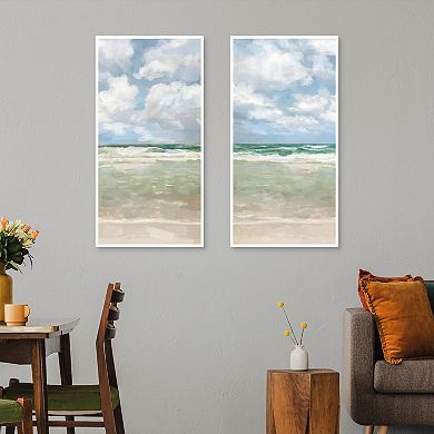 Masterpiece Rolling Surf Panel I & II by Studio Arts Framed Wall Art